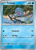 Pokemon TCG Scarlet & Violet expansion Twilight Masquerades. Poliwag common card.
