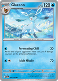 Pokemon TCG Scarlet & Violet expansion Twilight Masquerades. Glaceon uncommon card.