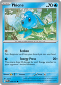Pokemon TCG Scarlet & Violet expansion Twilight Masquerades. Phione common card.