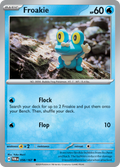 Pokemon TCG Scarlet & Violet expansion Twilight Masquerades. Froakie common card.