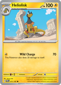 Pokemon TCG Scarlet & Violet expansion Twilight Masquerades. Heliolisk common card.