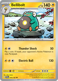 Pokemon TCG Scarlet & Violet expansion Twilight Masquerades. Bellibolt uncommon card.