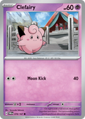 Pokemon TCG Scarlet & Violet expansion Twilight Masquerades. Clefairy common card.