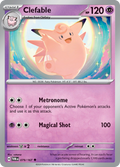 Pokemon TCG Scarlet & Violet expansion Twilight Masquerades. Clefable uncommon card.