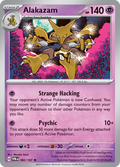 Pokemon TCG Scarlet & Violet expansion Twilight Masquerades. Alakazam rare card.