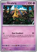 Pokemon TCG Scarlet & Violet expansion Twilight Masquerades. Girafarig common card.