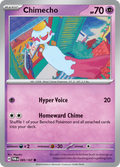 Pokemon TCG Scarlet & Violet expansion Twilight Masquerades. Chimecho common card.
