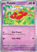 Pokemon TCG Scarlet & Violet expansion Twilight Masquerades. Flabebe common card.