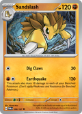 Pokemon TCG Scarlet & Violet expansion Twilight Masquerades. Sandslash uncommon card.