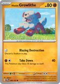 Pokemon TCG Scarlet & Violet expansion Twilight Masquerades. Hisuian Growlithe common card.