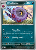 Pokemon TCG Scarlet & Violet expansion Twilight Masquerades. Whirlipede common card.