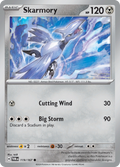 Pokemon TCG Scarlet & Violet expansion Twilight Masquerades. Skarmory common card.