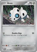 Pokemon TCG Scarlet & Violet expansion Twilight Masquerades. Aron common card.