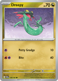 Pokemon TCG Scarlet & Violet expansion Twilight Masquerades. Dreepy common card.