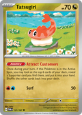 Pokemon TCG Scarlet & Violet expansion Twilight Masquerades. Tatsugiri uncommon card.