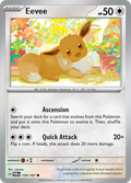 Pokemon TCG Scarlet & Violet expansion Twilight Masquerades. Eevee common card.