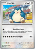 Pokemon TCG Scarlet & Violet expansion Twilight Masquerades. Snorlax uncommon card.