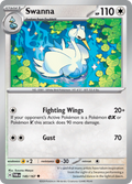Pokemon TCG Scarlet & Violet expansion Twilight Masquerades. Swanna uncommon card.