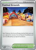 Pokemon TCG Scarlet & Violet expansion Twilight Masquerades. Festival Grounds uncommon card.