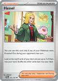 Pokemon TCG Scarlet & Violet expansion Twilight Masquerades. Hassel uncommon card.