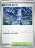 Pokemon TCG Scarlet & Violet expansion Twilight Masquerades. Jamming Tower uncommon card.