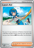 Pokemon TCG Scarlet & Violet expansion Twilight Masquerades. Lana's Aid uncommon card.