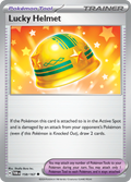 Pokemon TCG Scarlet & Violet expansion Twilight Masquerades. Lucky Helmet Uncommon Card.