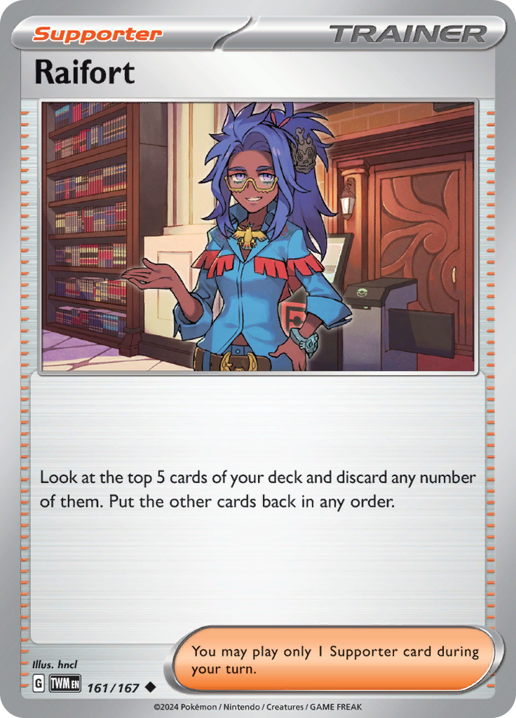 Pokemon TCG Scarlet & Violet expansion Twilight Masquerade Raifort card.