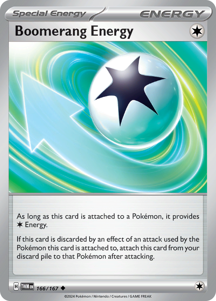 Pokemon TCG - Twilight Masquerade - #166 - Boomerang Energy - Uncommon