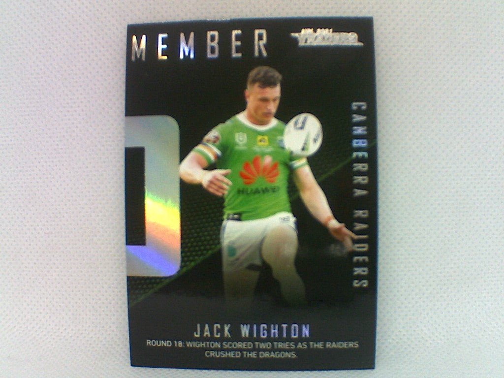 2020 Season to Remember - #6 - Raiders - Jack Wighton - NRL Traders 2021
