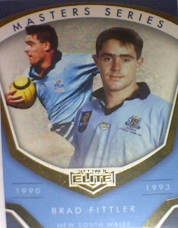 Brad Fittler Master Series trading card from the 2022 NRL Elite release.