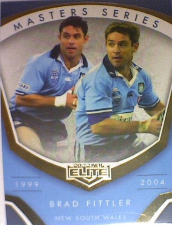Brad Fittler Master Series trading card from the 2022 NRL Elite release.