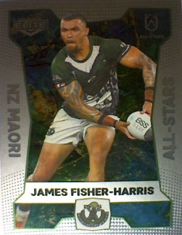 James Fisher-Harris from the All-Star insert series of 2022 NRL Elite trading cards.