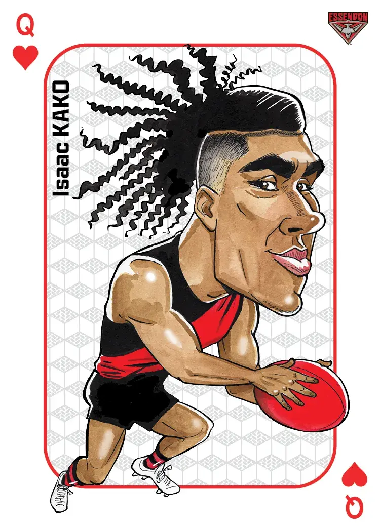 Teamcoach 2026 Rookie Wildcards Playing CardsW-05 Isaac Kako - Essendon Bombers