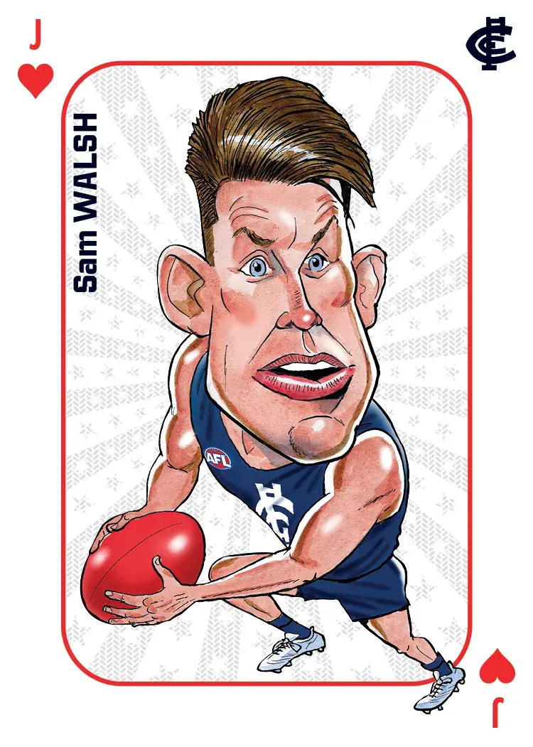 Teamcoach 2026 Star Wildcards Playing Cards SW-03 Sam Walsh - Carlton Blues