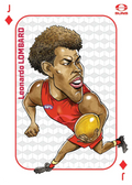 Teamcoach 2026 Rookie Wildcards Playing CardsW-08 Leonardo Lombard - Gold Coast Suns