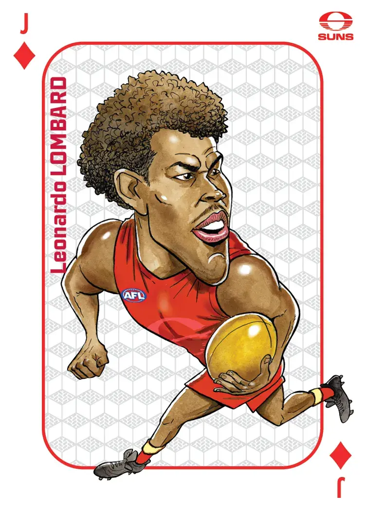 Teamcoach 2026 Rookie Wildcards Playing CardsW-08 Leonardo Lombard - Gold Coast Suns