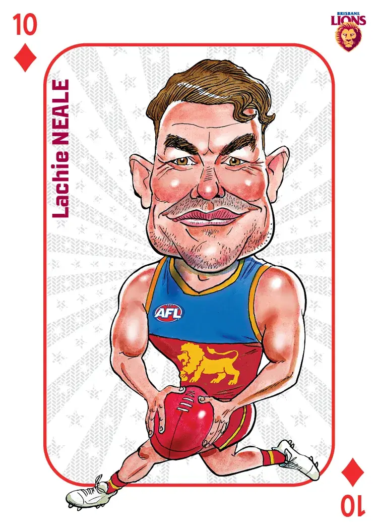 Teamcoach 2026 Star Wildcards Playing Cards SW-02 Lachie Neale - Brisbane Lions