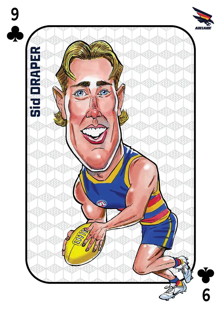 Teamcoach 2026 Rookie Wildcards Playing CardsW-01 Sid Draper - Adelaide Crows