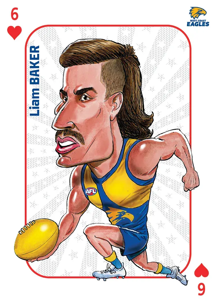 Teamcoach 2026 Star Wildcards Playing Cards SW-17 Liam Baker - West Coast Eagles