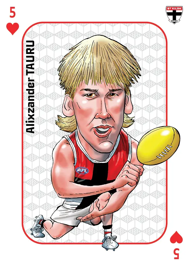 Teamcoach 2026 Rookie Wildcards Playing CardsW-15 Alixzander Tauru - St Kilda Saints