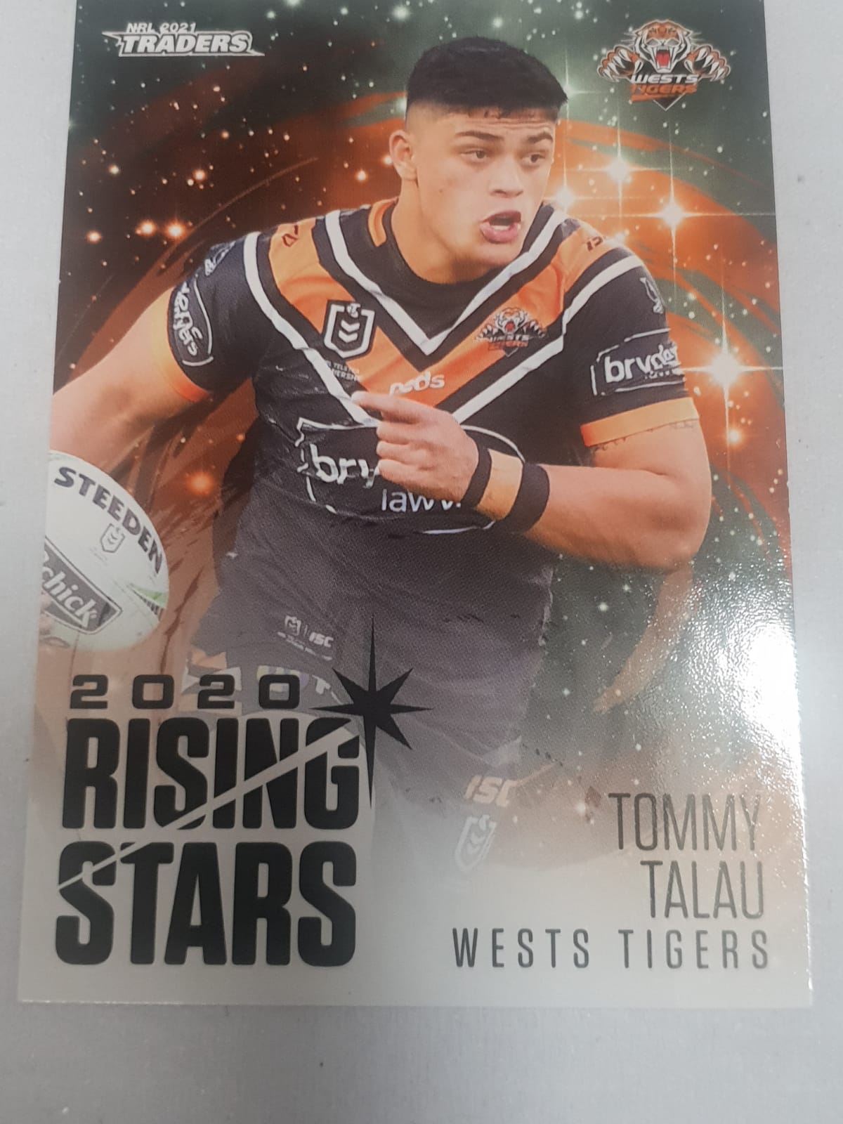 2020 Rising Stars - #48 - Tigers - Tommy Talau - NRL Traders 2021