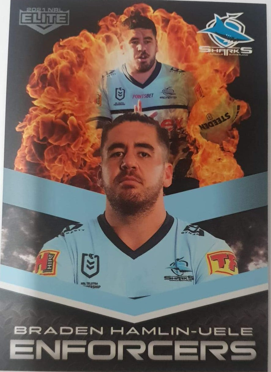 Enforcers - E7 - Braden Hamlin-Uele -Cronulla Sharks - 2021 Elite NRL