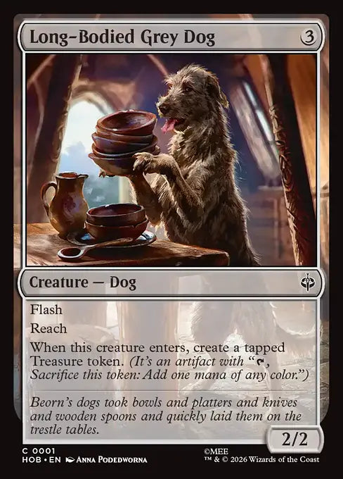 MTG - The Hobbit #001 Long-Bodied Grey Dog Common