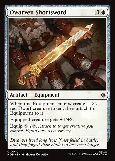 MTG - The Hobbit #010 Dwarven Shortsword Common