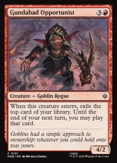 MTG - The Hobbit #101 Gundabad Opportunist Common