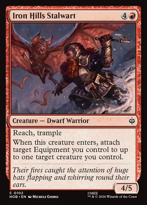 MTG - The Hobbit #102 Iron Hills Stalwart Common