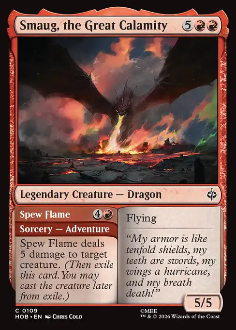 MTG - The Hobbit #109 Smaug, the Great Calamity // Spew Flame Common