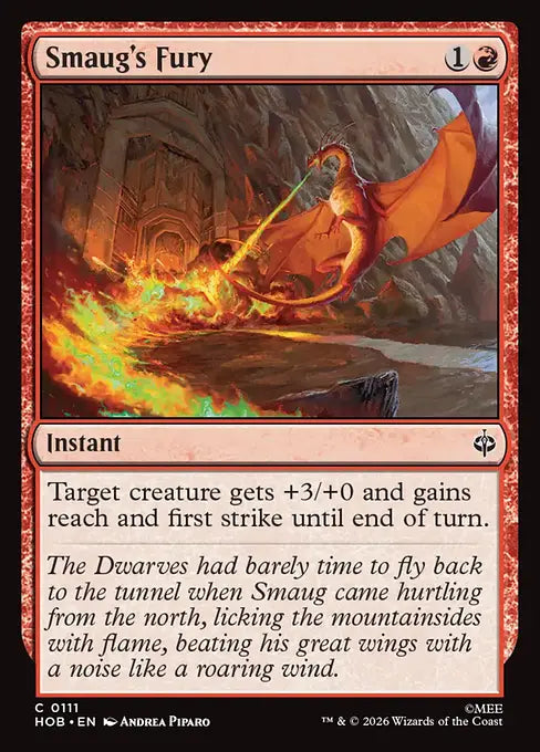 MTG - The Hobbit #111 Smaug's Fury Common