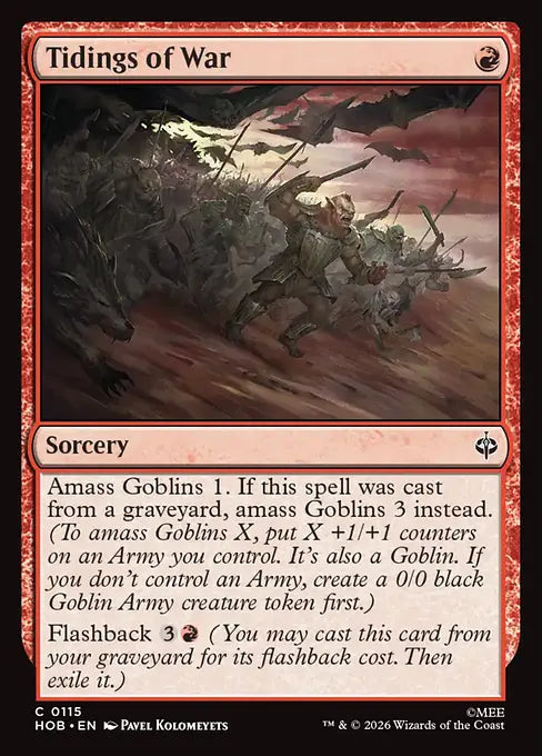 MTG - The Hobbit #115 Tidings of War Common